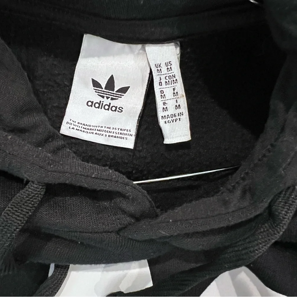 Adidas black Trefoil‎ Hoodie mens size M